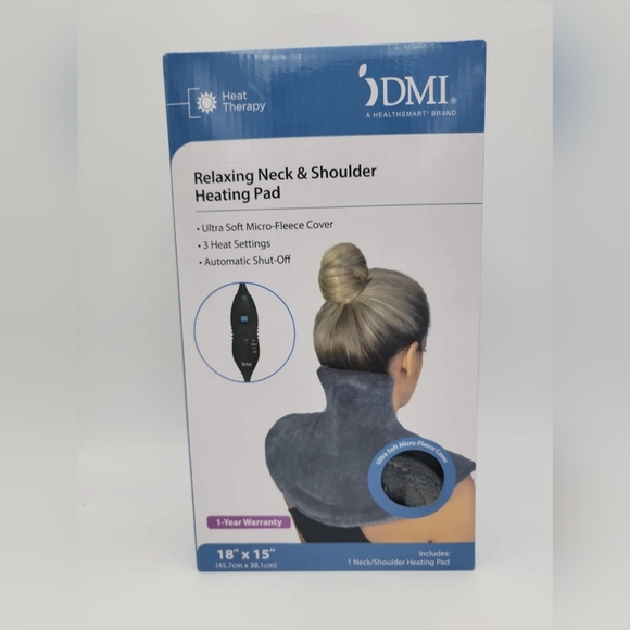 RELAXING NECK & SHOULDER Heating Pad Ultra-soft Micro-Fleece Cover Q1 - Picture 1 of 5